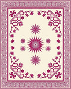 Deep Plum Floral Starburst Medallion Rug