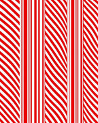 Crimson And White Graphic Stripes Rug