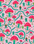 Whimsical Red Mushroom Fairy Garden Rug