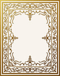 Ornate Gold Frame Accents Rug
