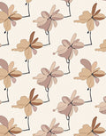 Earthy Tone Abstract Floral Bloom Rug