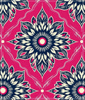 Vibrant Pink Medallion Floral Rug