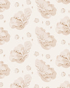 Earthy Botanical Watercolor Cloud Rug