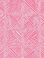Vibrant Pink Geometric Netting Rug