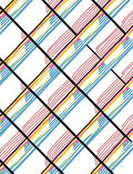 Energetic Rainbow Diagonal Stripe Grid Rug