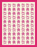 Bright Pink Heart Abstract Arrangement Rug