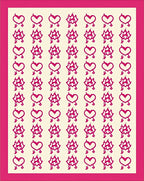 Bright Pink Heart Abstract Arrangement Rug