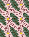 Pink Evergreen Star Line Art Rug