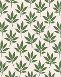 Earthy Green Leafy Branch Repeat Rug
