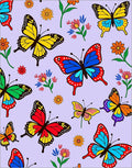 Vibrant Butterfly Garden Whimsical Rug