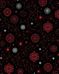 Crimson Snowflake Constellation Medley Rug