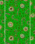 Festive Green Candy Cane Swirl Rug