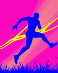 Dynamic Runner Vibrant Plasma Field Rug