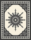 Black Tribal Sunburst Medallion Rug