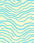 Cool Blue Wavy Lines Rug
