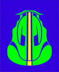 Bold Neon Green Abstract Shape Rug