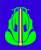 Bold Neon Green Abstract Shape Rug