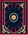 Bold Scarlet Burst Medallion Navy Rug