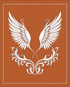 Terracotta Winged Swan Swirl Rug