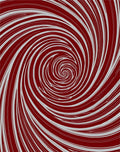 Crimson White Swirl Vortex Rug