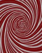 Crimson White Swirl Vortex Rug