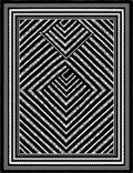 Monochromatic Geometric Diamond Chevron Rug