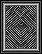 Monochromatic Geometric Diamond Chevron Rug