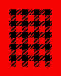 Bold Red Gingham Checkered Rug