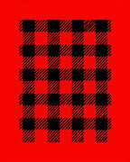 Bold Red Gingham Checkered Rug