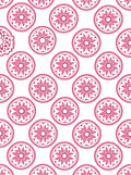 Bright Pink Floral Medallion Collage Rug
