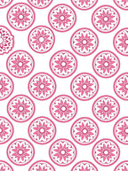 Bright Pink Floral Medallion Collage Rug