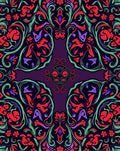 Rich Floral Vines Medallion Rug