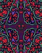 Rich Floral Vines Medallion Rug