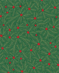 Emerald Green Red Starflower Filigree Rug