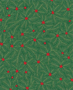 Emerald Green Red Starflower Filigree Rug