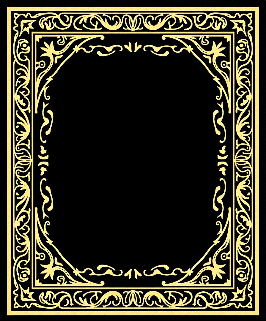 Golden Regal Floral Border Rug