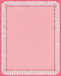 Pink Ruffled Bordered Square Rug