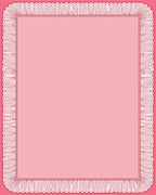 Pink Ruffled Bordered Square Rug