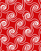 Crimson Swirl Curlicue Abstract Rug