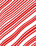 Red White Curved Stripe Rug