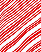 Red White Curved Stripe Rug