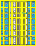 Bold Yellow Geometric Grid Rug