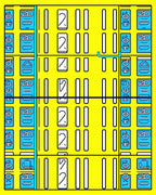 Bold Yellow Geometric Grid Rug