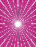 Radiant Fuchsia Burst Sunburst Rug