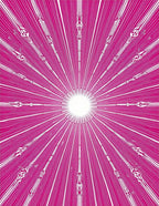 Radiant Fuchsia Burst Sunburst Rug