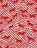 Red Dog Waves Rug