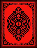 Bold Crimson Mandala Medallion Rug