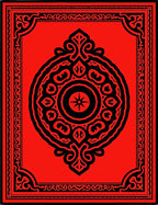 Bold Crimson Mandala Medallion Rug