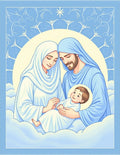 Holy Family Serene Blue Embrace Rug