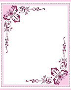 Fuchsia Butterfly Flourish Corner Accents Rug